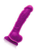 Colours Dual Density 8" Silicone Dildo, Purple