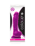 Colours Dual Density 8" Silicone Dildo, Purple