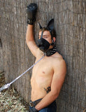 Chain Leash with Leather Handle-BDSM GEAR, BONDAGE RESTRAINTS, COLLARS & LEASHES-3 Feet-Male Stockroom