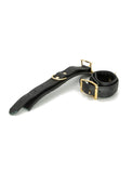 Garment Leather Wrist Cuffs with Brass Gold Hardware
