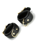 Garment Leather Wrist Cuffs with Brass Gold Hardware