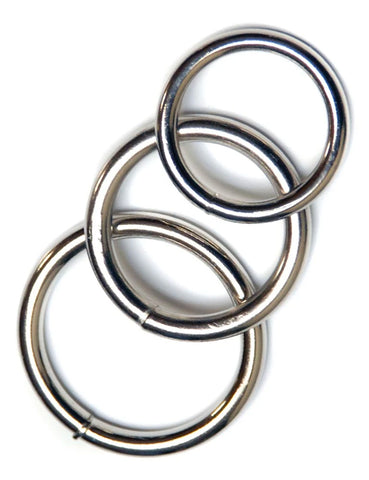 KinkLab Steel Cock Rings, 3-Pack