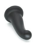 The KinkLab Ebb & Flow Silicone Dildo in Black is shown on a white background.