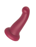 The KinkLab Ebb & Flow Silicone Dildo in Plum is shown on a white background.