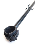 Big Barrel Ankle Spreader Bar 22" w/ Cuffs, Black-BDSM GEAR, BONDAGE RESTRAINTS, SPREADER BARS-Male Stockroom