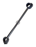 Big Barrel Ankle Spreader Bar 22" w/ Cuffs Black  BDSM GEAR BONDAGE RESTRAINTS