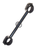Big Barrel Wrist Spreader Bar 12" w/ Cuffs Black  BDSM GEAR BONDAGE RESTRAINTS