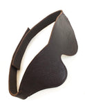 Brown Leather Blindfold Classic Cut  BDSM GEAR HOODS & BLINDFOLDS