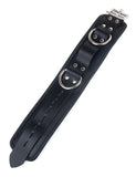 Deluxe Padded Leather Ankle Restraints w/ D Rings, Black-BDSM GEAR, BONDAGE RESTRAINTS, WRIST & ANKLE CUFFS-Male Stockroom