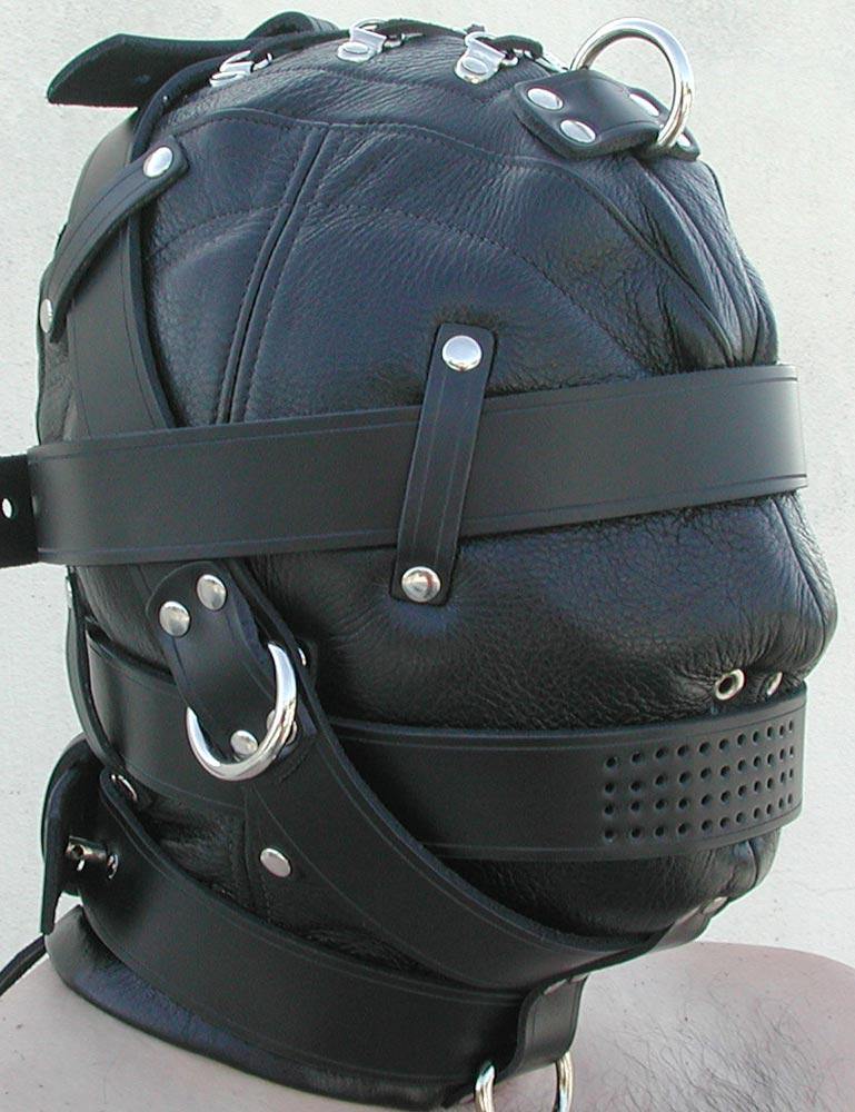 leather gear bdsm Heavy Duty Leather Hood – Male Stockroom
