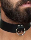 Locking Leather Collar-BDSM GEAR, BONDAGE RESTRAINTS, COLLARS & LEASHES-Male Stockroom