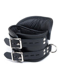 Deluxe Padded Leather Posture Collar w/ D Rings