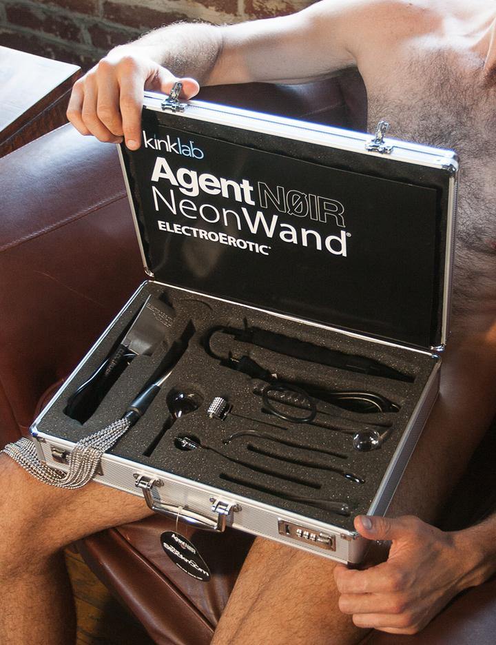 KinkLab Agent Noir Neon Wand Electrosex Kit – Male Stockroom