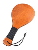 Leather Wrapped Round Wood Spanking Paddle
