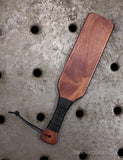 Leather Wrapped Wood Spanking Paddle-BDSM GEAR, BEST SELLERS, WHIPS & PADDLES-Male Stockroom