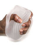 Perfect Fit Male Masturbator w/ Grip Clear-MASTURBATORS, SEX TOYS-Male Stockroom