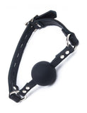 Premium Garment Leather Silicone Ball Gag 1 5/8"  BDSM GEAR GAGS & MUZZLES