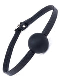 Silicone Ball Gag w/ Garment Leather Strap  BDSM GEAR GAGS & MUZZLES