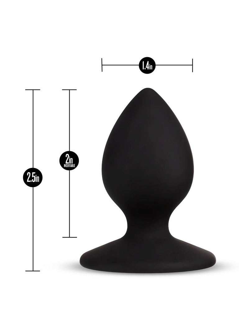 Temptasia Slave Silicone Butt Plug, Black  Male Stockroom
