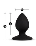 Temptasia Slave Silicone Butt Plug, Black-ANAL TOYS, NEW!, SEX TOYS-Male Stockroom