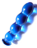 The Blue Bubbler Glass Dildo