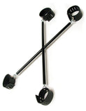 X-Bars Restraint With Leather Wrist and Ankle Cuffs  BDSM GEAR BONDAGE RESTRAINTS