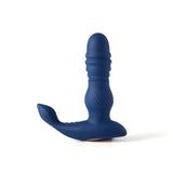 The Jaden Thrust Prostate vibrator sitting on its base, pointing upward, against a white background. 