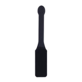 Black silicone paddle on a white background