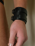 2-Strap Leather Wrist Band - Male Stockroom
