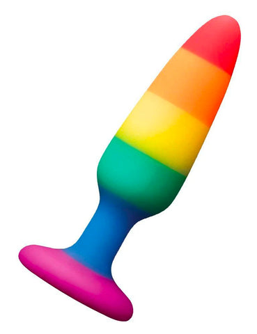 Colours Pride Pleasure Silicone Anal Plug, Rainbow