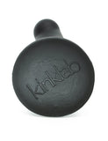 The KinkLab logo of the Ebb & Flow Silicone Dildo in Black is shown on a white background.