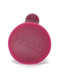 The KinkLab logo of the Ebb & Flow Silicone Dildo in Plum is shown on a white background.