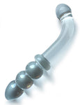 Bent and Beaded Glass Dildo-ANAL TOYS, SEX TOYS-Male Stockroom