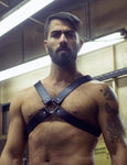 Leather Chest Harness-BODY HARNESSES, FETISH WEAR-Male Stockroom
