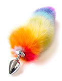 Pride Rainbow Foxtail Butt Plug
