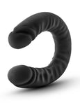 Silicone Black Double Dong, 18 Inch - Male Stockroom