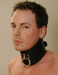 Tall Curved Posture Collar w/ Locking Buckle-BDSM GEAR, BONDAGE RESTRAINTS, COLLARS & LEASHES, STOCKROOM ORIGINALS-Male Stockroom