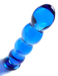 The Blue Bubbler Glass Dildo