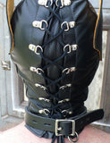 Two-Toned Dog Hood with Mouth Gag-BDSM GEAR, HOODS & BLINDFOLDS-Male Stockroom